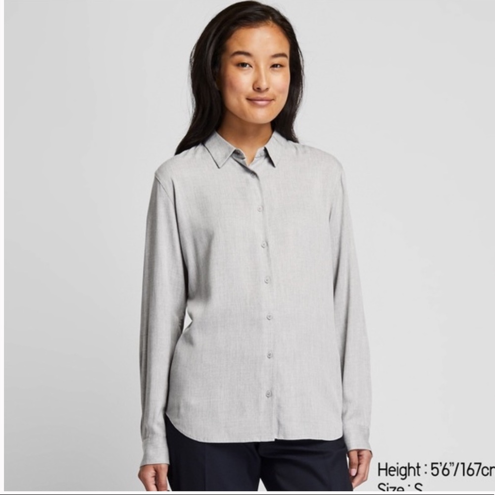 Silver/Grey UniQlo Button-Down